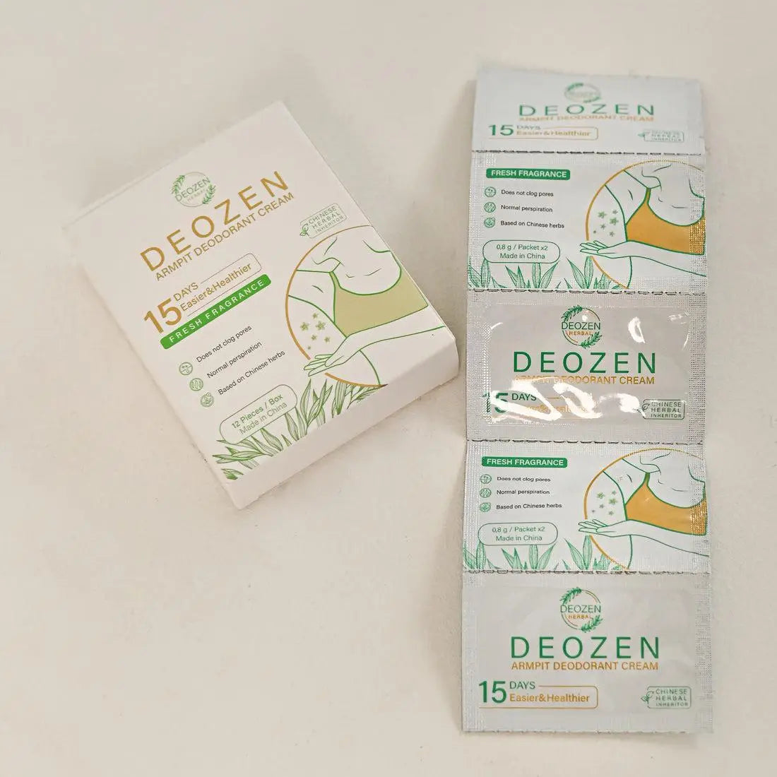 ДЕЗОДОРАНТ-КРЕМ ТРИВАЛОЇ ДІЇ «ДО 15 ДНІВ» DEOZEN ARMPIT DEODORANT CREAM (24 пакетики)