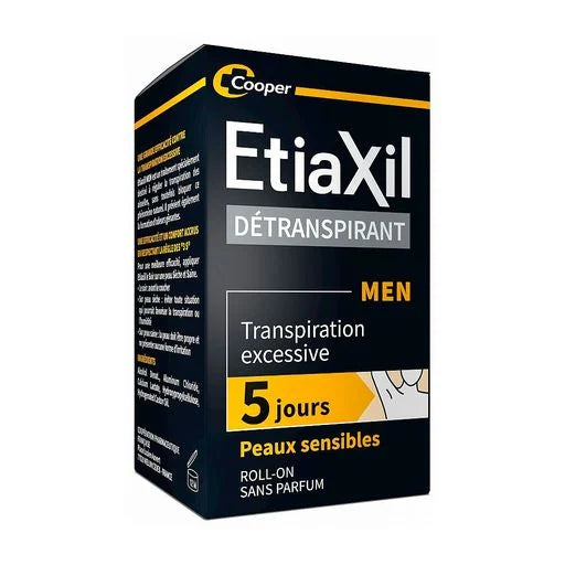 Кульковий антиперспірант Etiaxil Men Sensitive Roll-On для чутливої шкіри, чоловічий, 15 мл