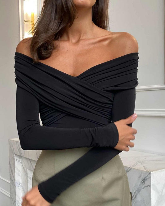 Боді  з відкритими плечима