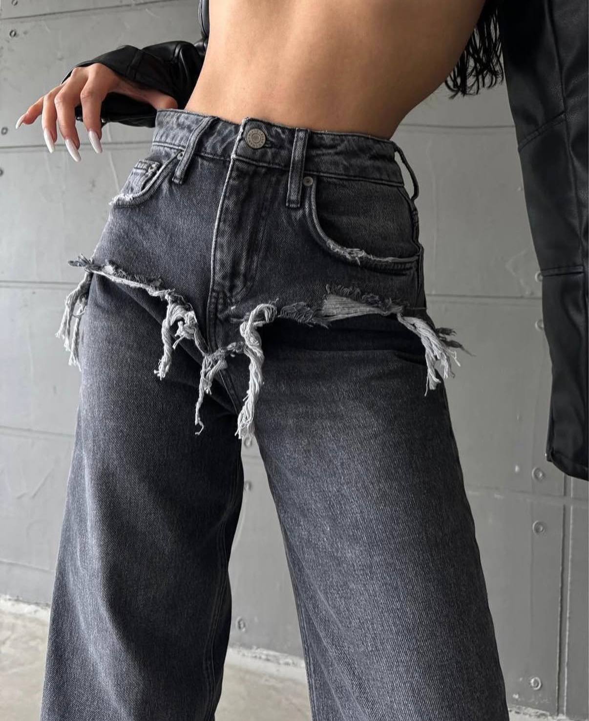 Джинси з рваностями | графіт