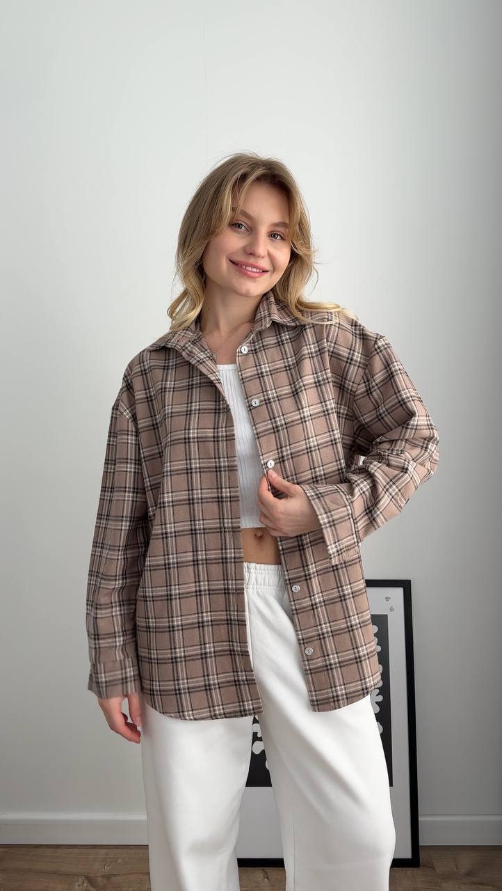 Сорочка Oversize в клітинку