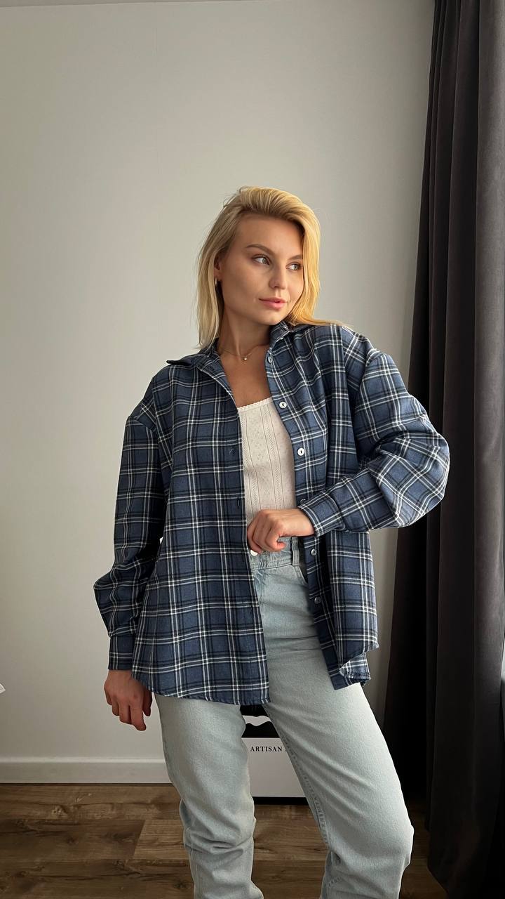 Сорочка Oversize в клітинку