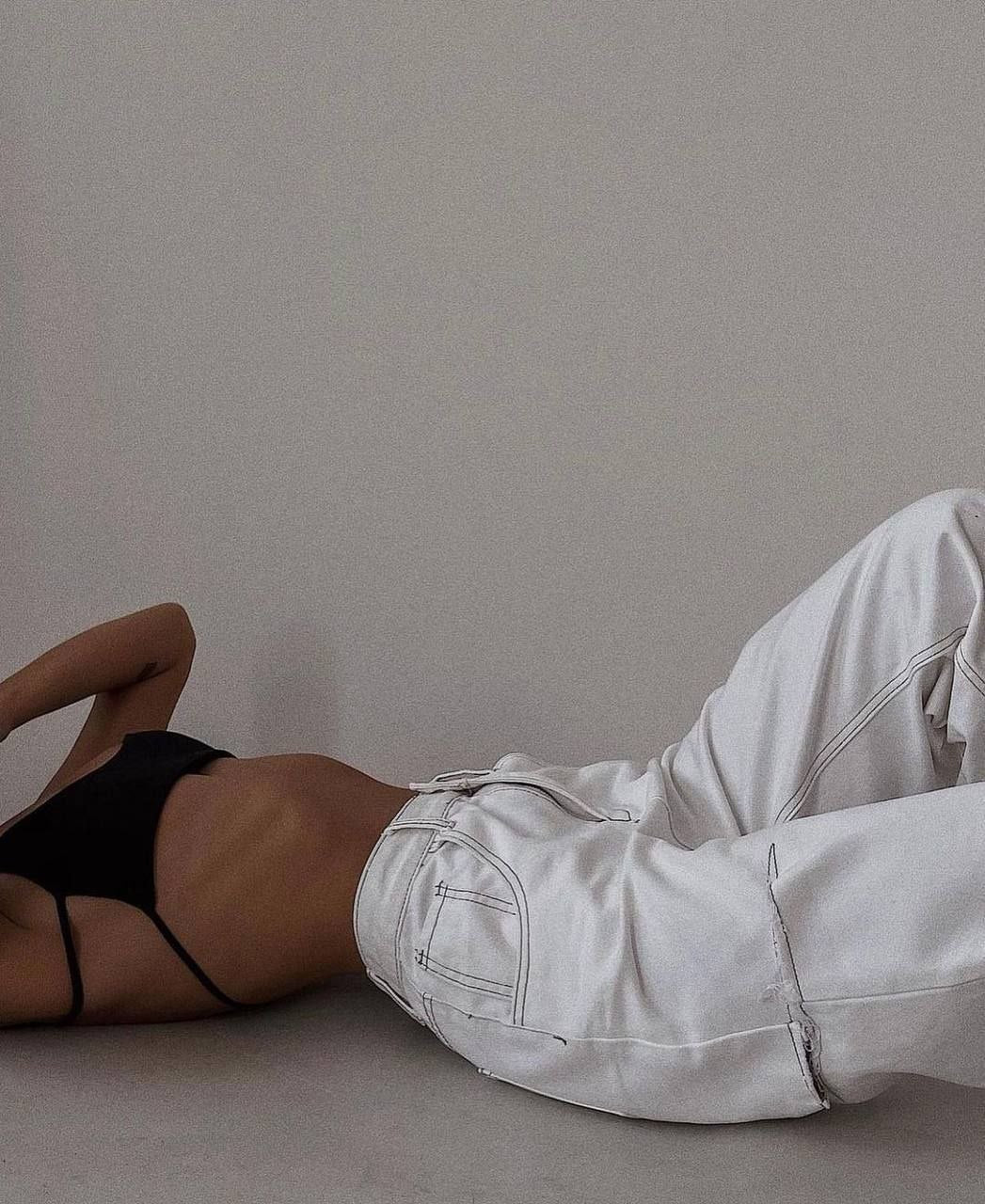 Джинси труби з розрізами збоку