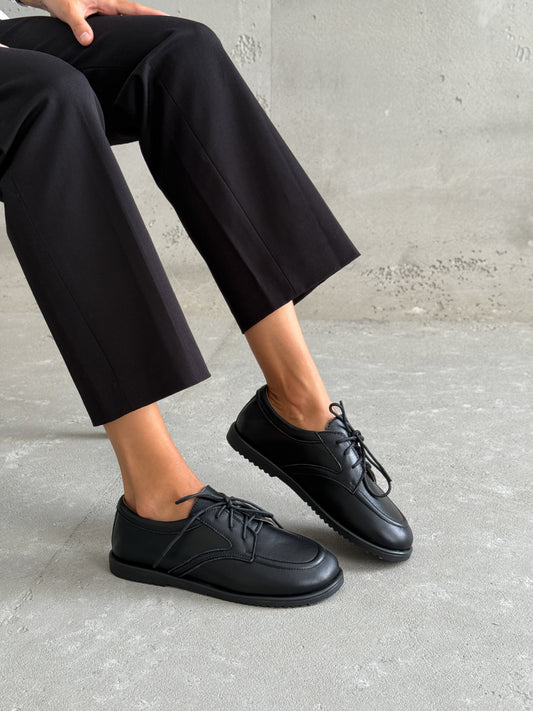 Мокасини NikArt barefoot зі шкіри, чорний