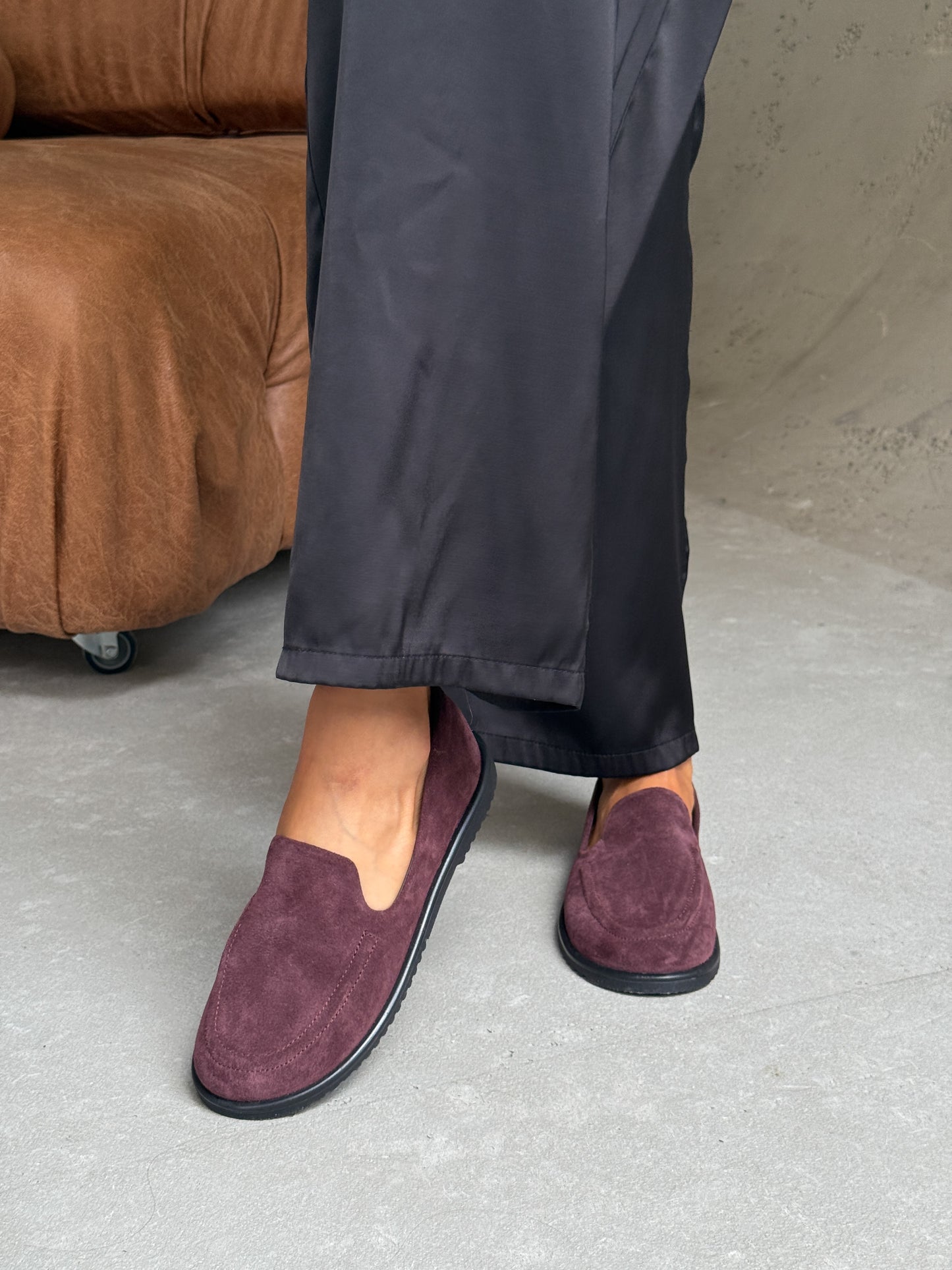 Анатомічні лофери barefoot  ™️ NikArt, бордовий