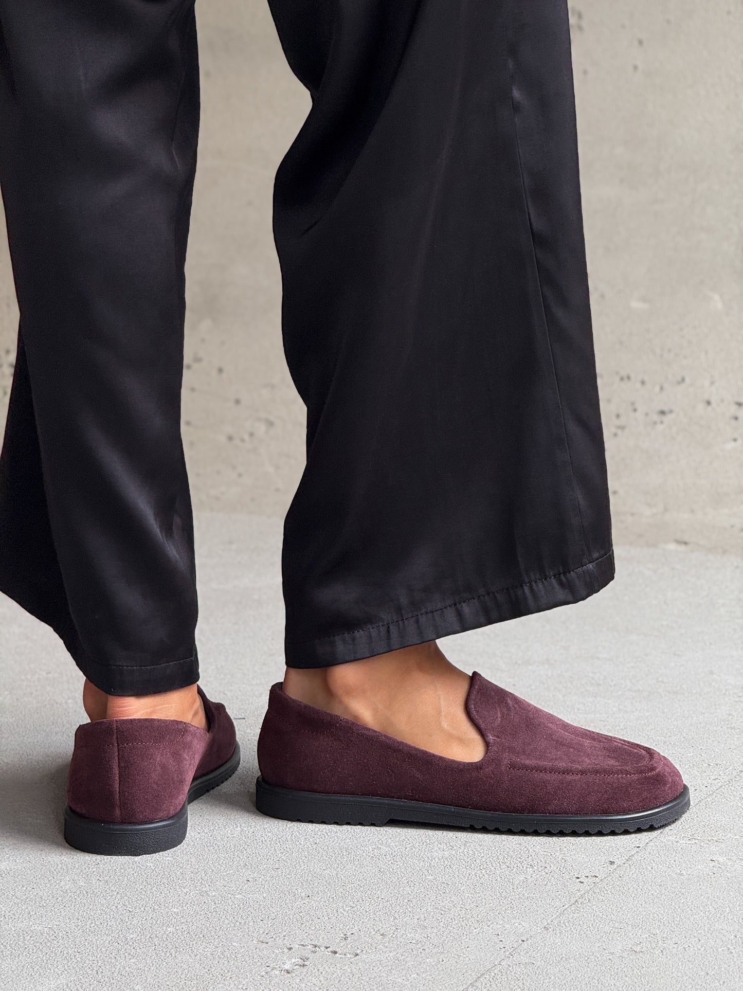 Анатомічні лофери barefoot  ™️ NikArt, бордовий