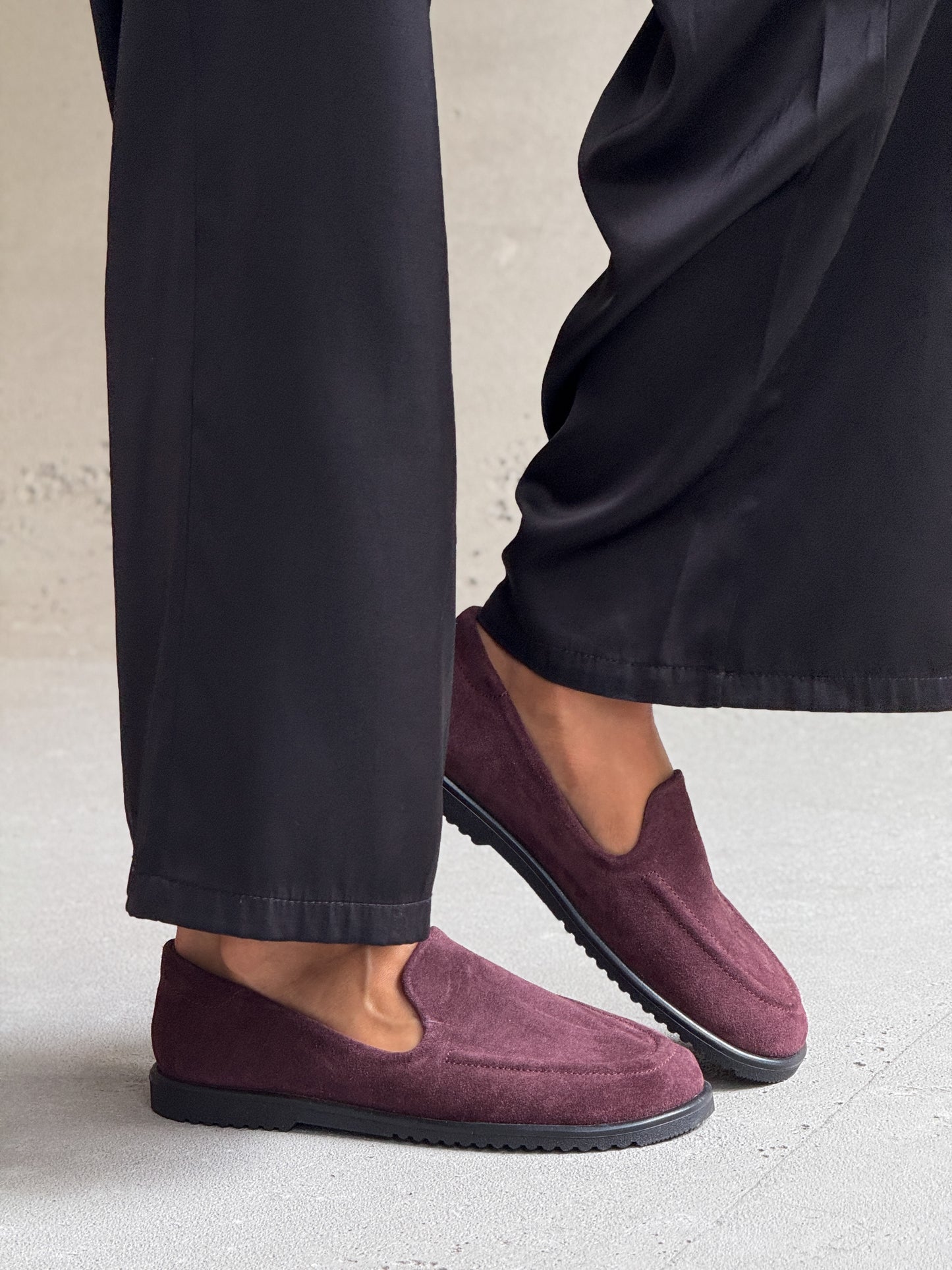 Анатомічні лофери barefoot  ™️ NikArt, бордовий