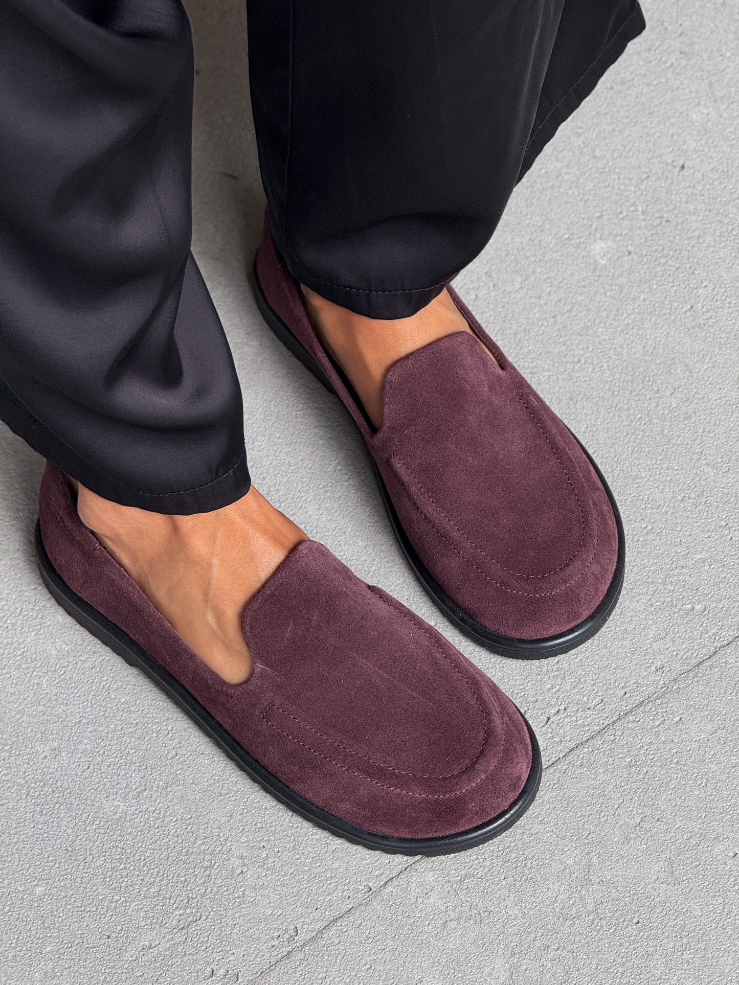 Анатомічні лофери barefoot  ™️ NikArt, бордовий