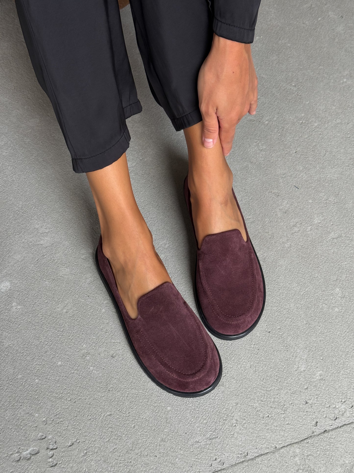 Анатомічні лофери barefoot  ™️ NikArt, бордовий