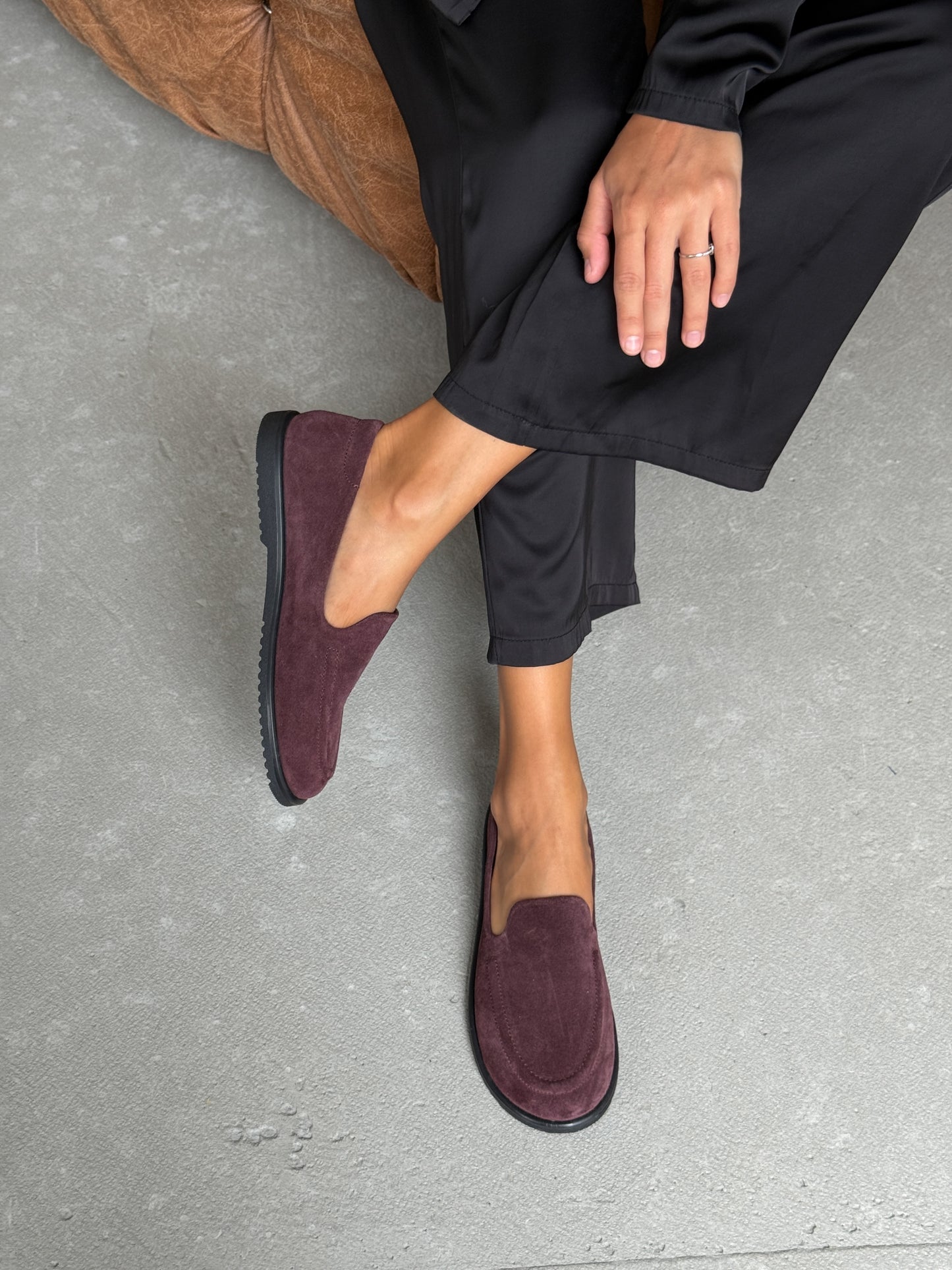 Анатомічні лофери barefoot  ™️ NikArt, бордовий