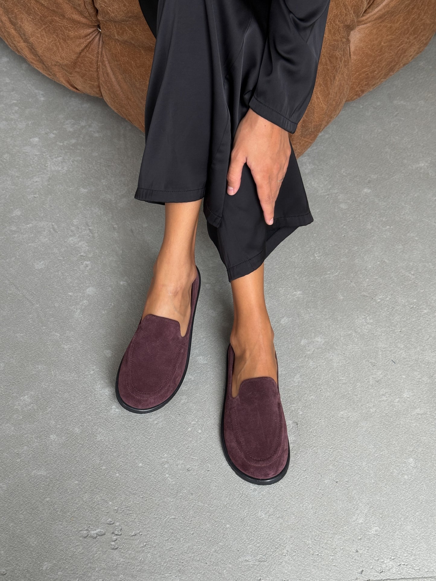 Анатомічні лофери barefoot  ™️ NikArt, бордовий