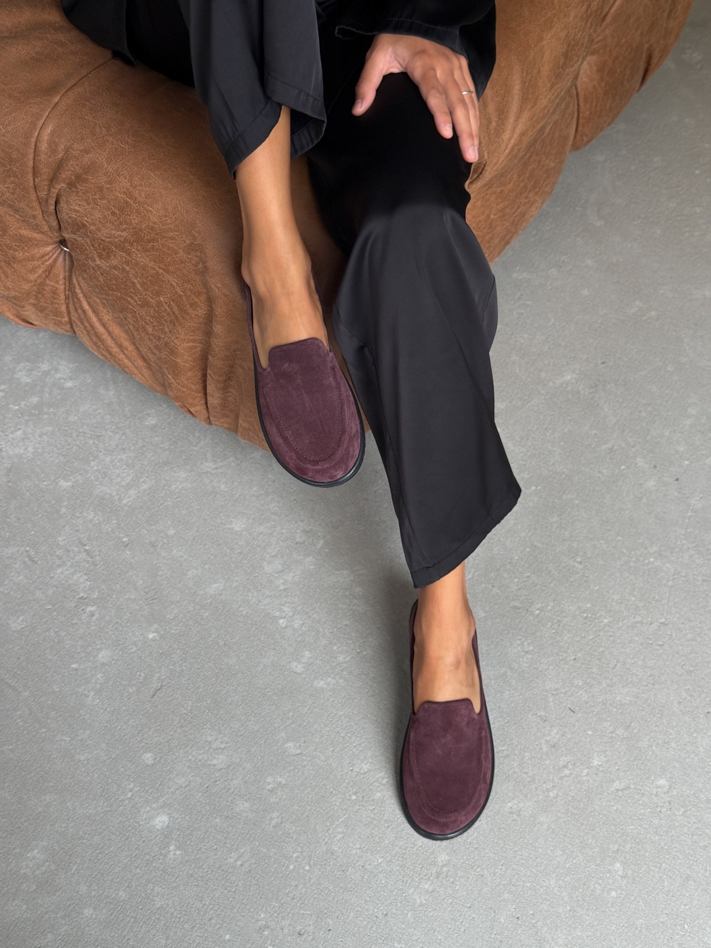 Анатомічні лофери barefoot  ™️ NikArt, бордовий