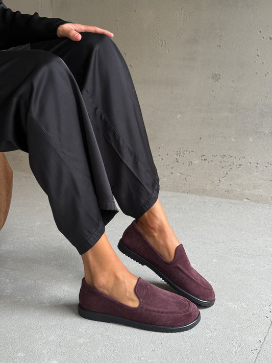 Анатомічні лофери barefoot  ™️ NikArt, бордовий