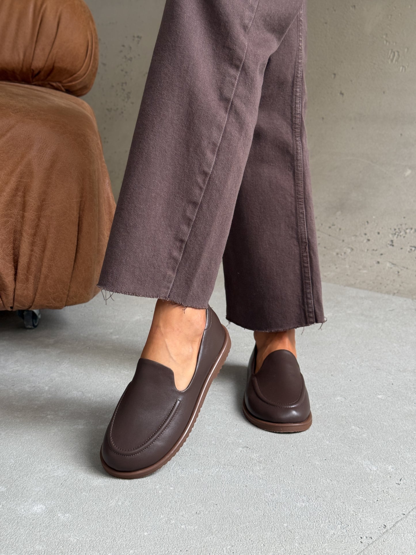 Анатомічні лофери barefoot  ™️ NikArt, шоколад