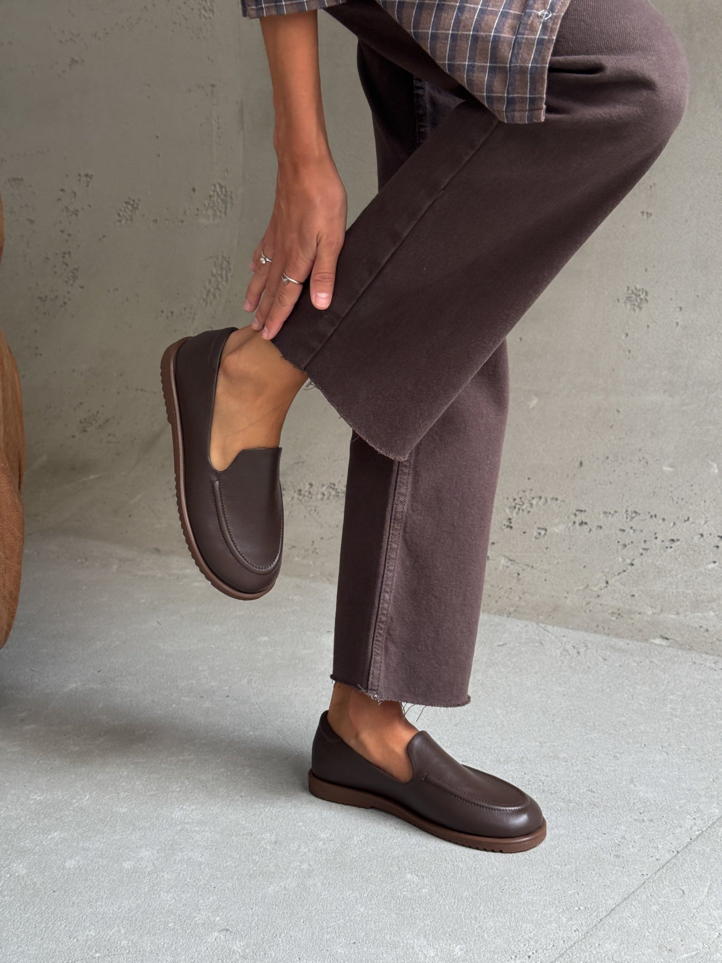 Анатомічні лофери barefoot  ™️ NikArt, шоколад