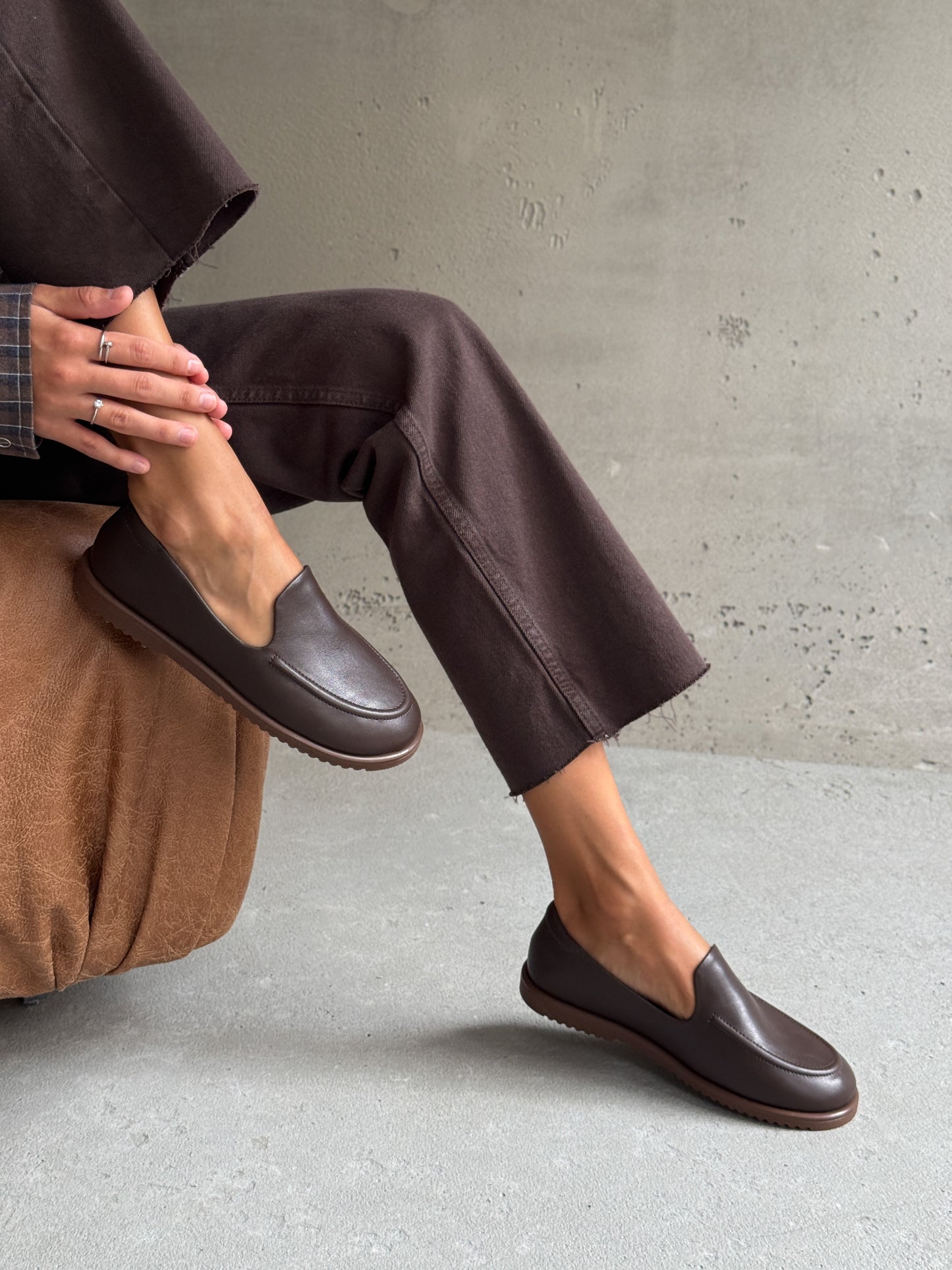 Анатомічні лофери barefoot  ™️ NikArt, шоколад