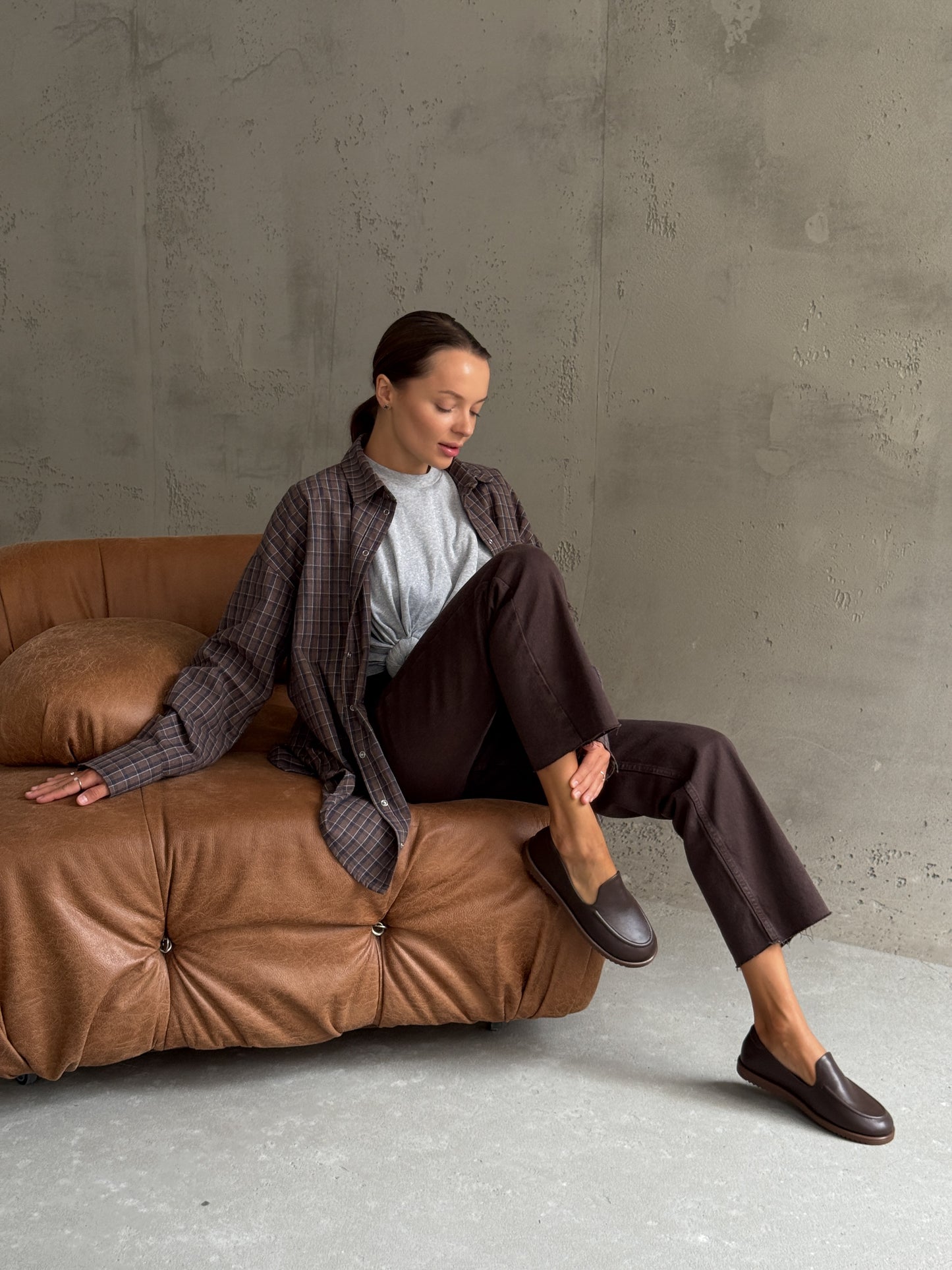 Анатомічні лофери barefoot  ™️ NikArt, шоколад