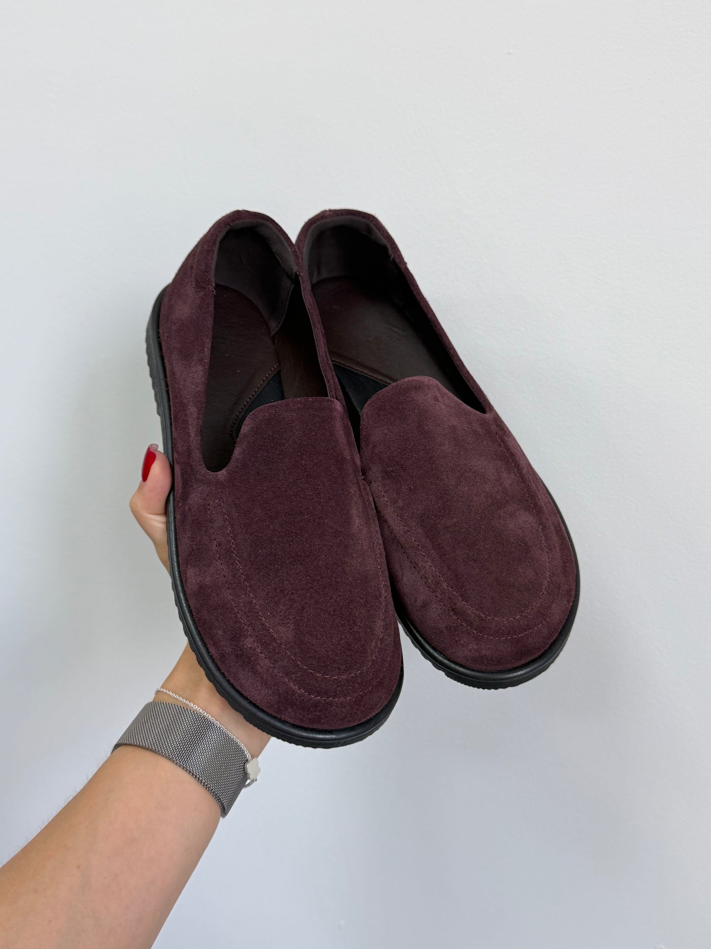 Анатомічні лофери barefoot  ™️ NikArt, бордовий