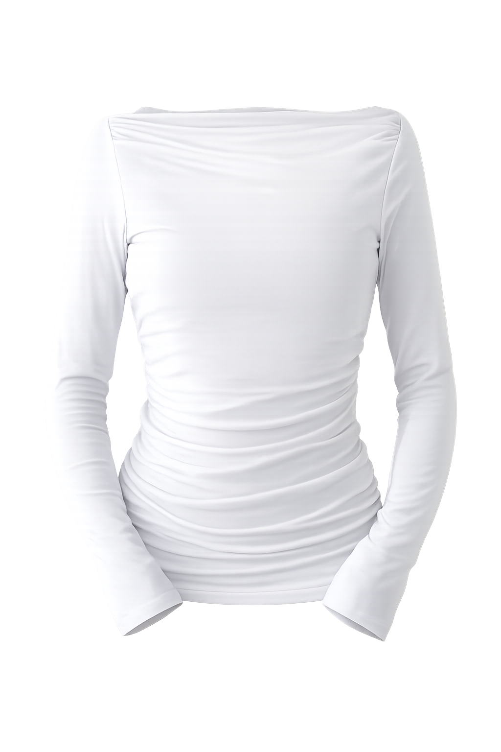 Лонг зі збіркою по боках та зверху