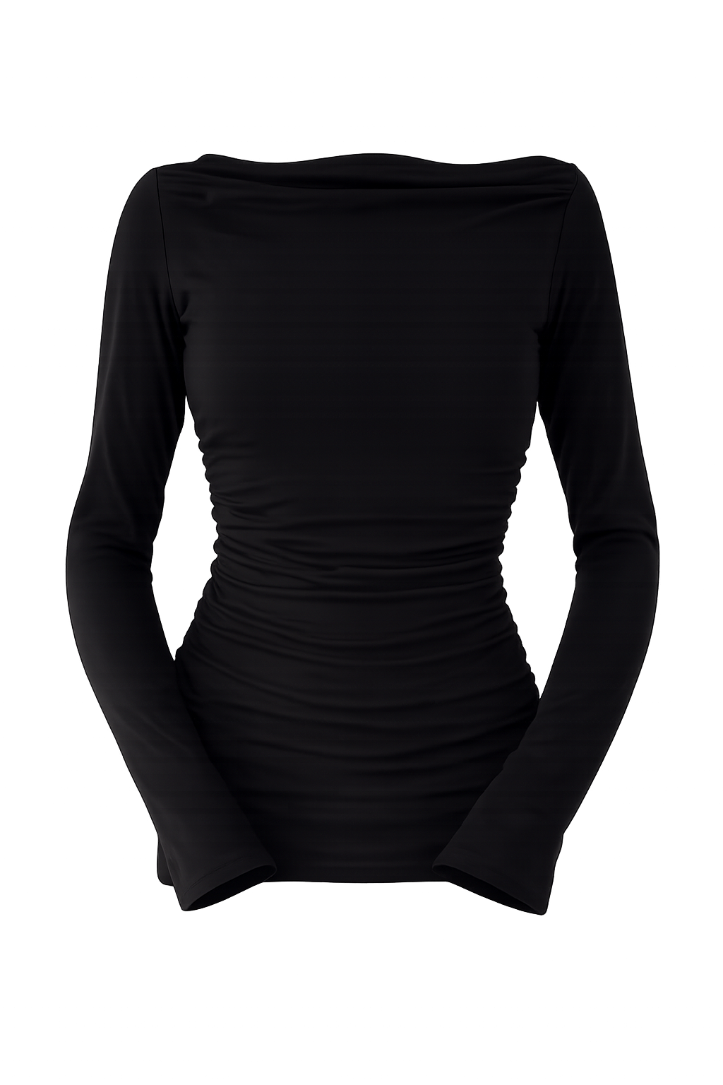 Лонг зі збіркою по боках та зверху