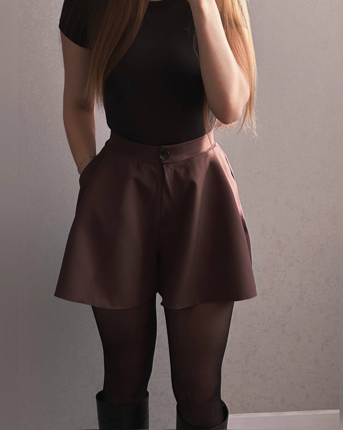 Шорти з імітацією юбки