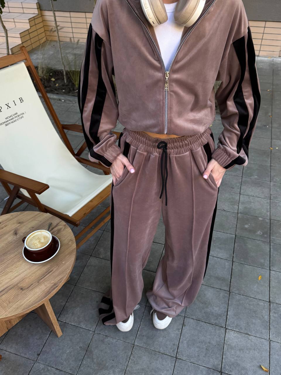 Спортивний костюм з велюру плюш