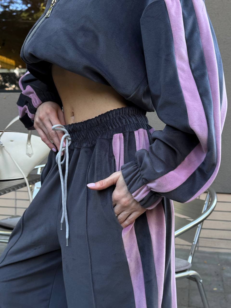 Спортивний костюм з велюру плюш