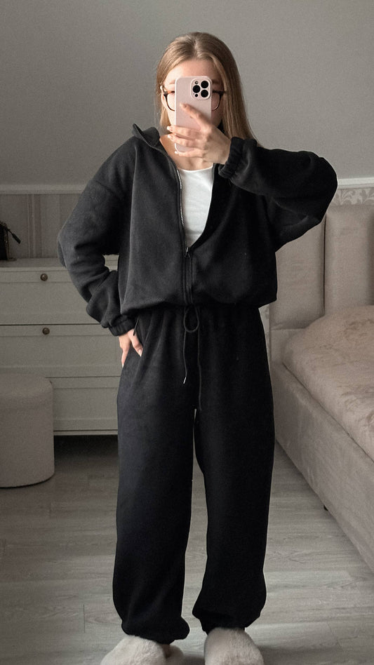 Флісовий костюм, чорний