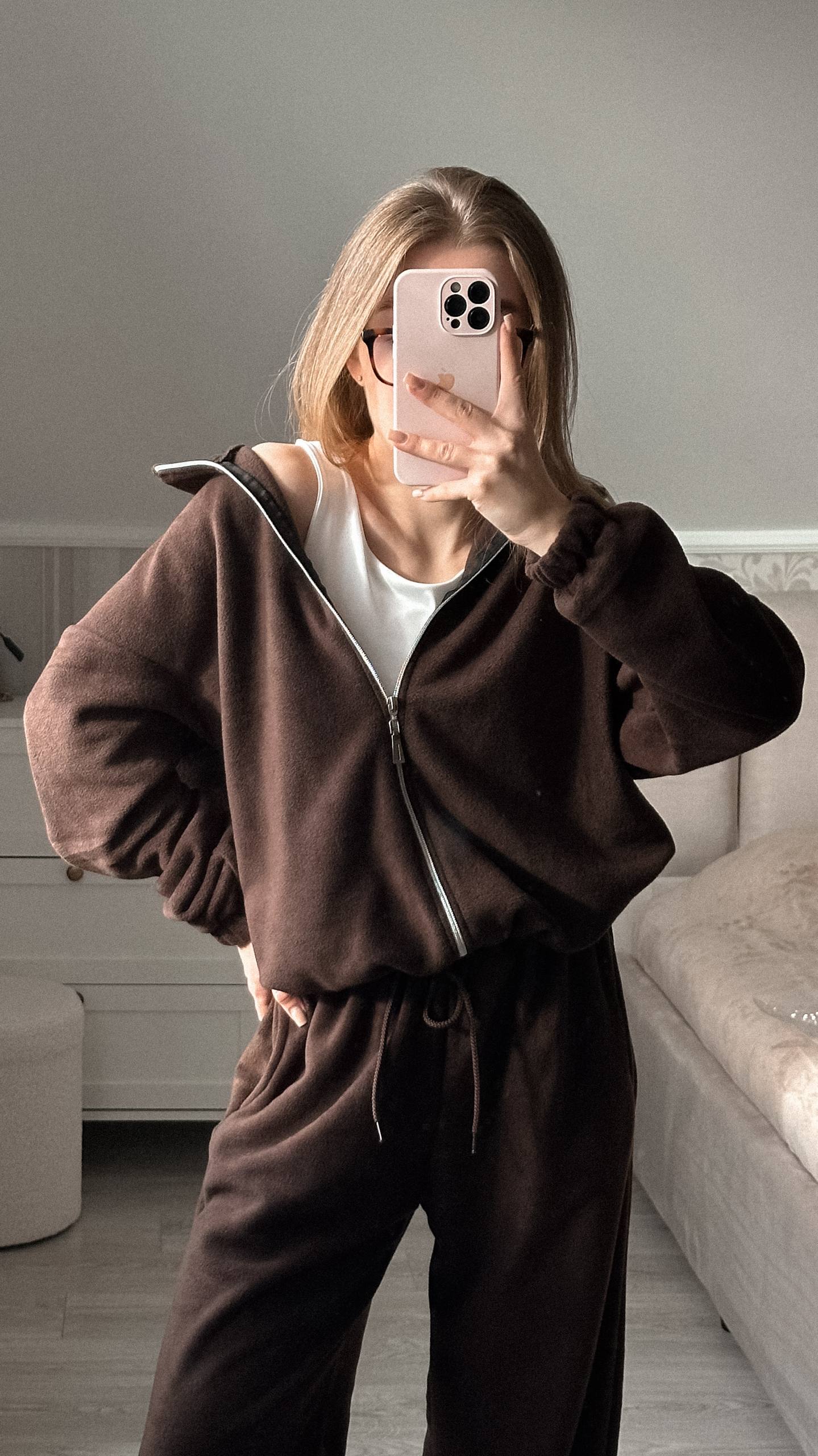 Флісовий костюм, шоколад