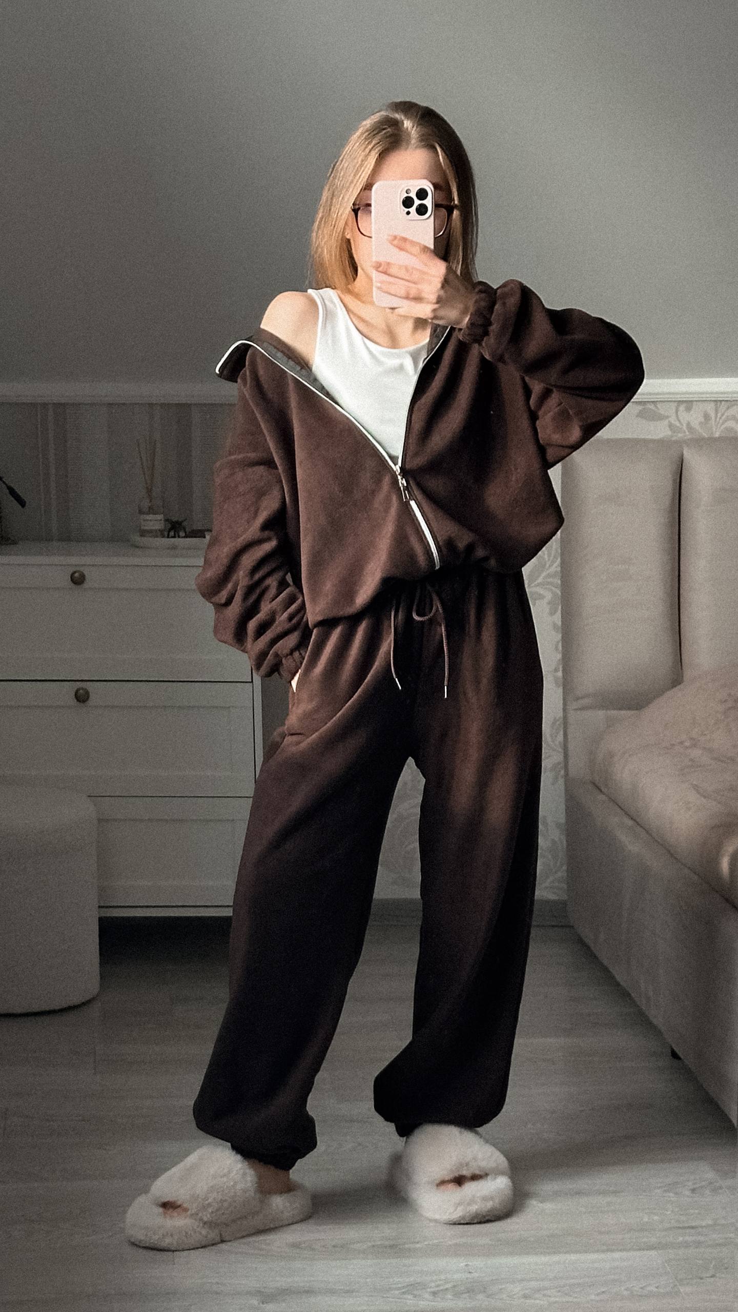 Флісовий костюм, шоколад