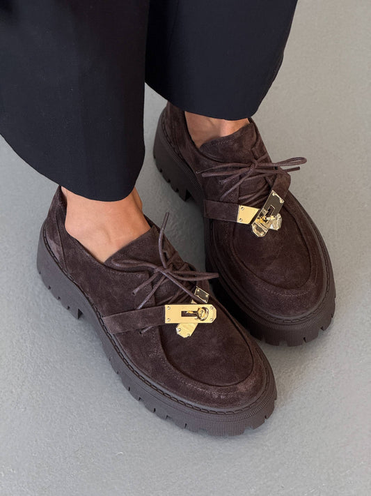 Трендові дербі ™️NikArt замш, шоколад