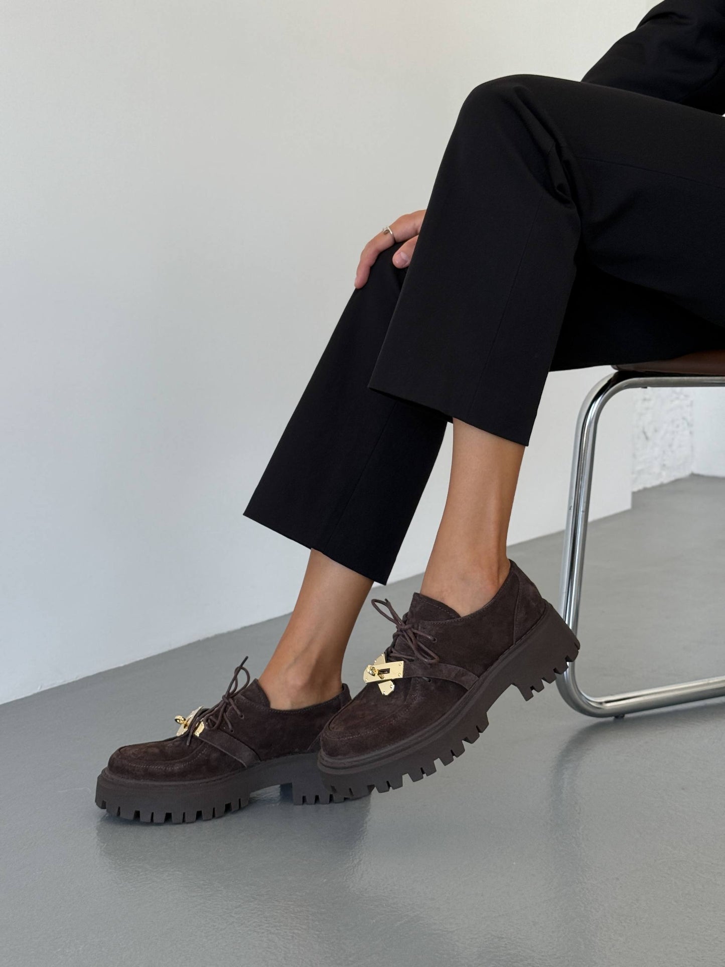 Трендові дербі ™️NikArt замш, шоколад