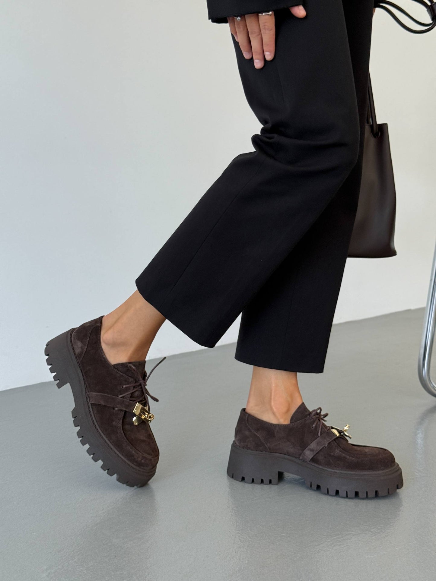 Трендові дербі ™️NikArt замш, шоколад