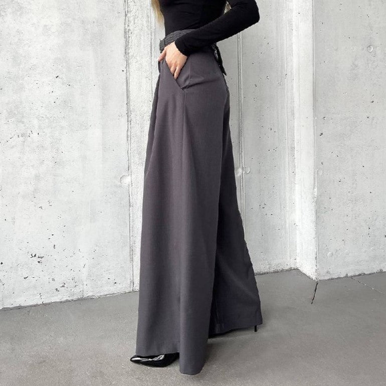 Брюки - палаццо, сірі