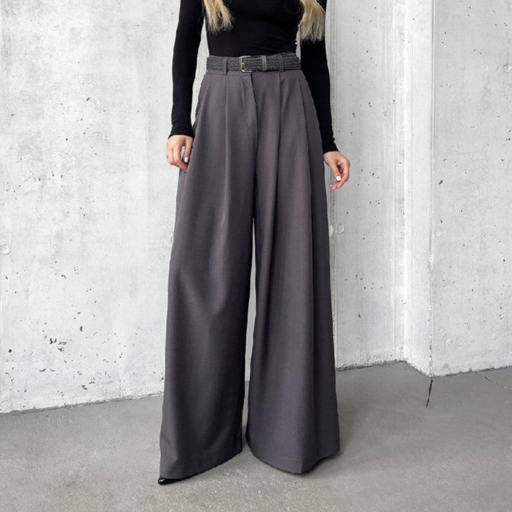 Брюки - палаццо, сірі