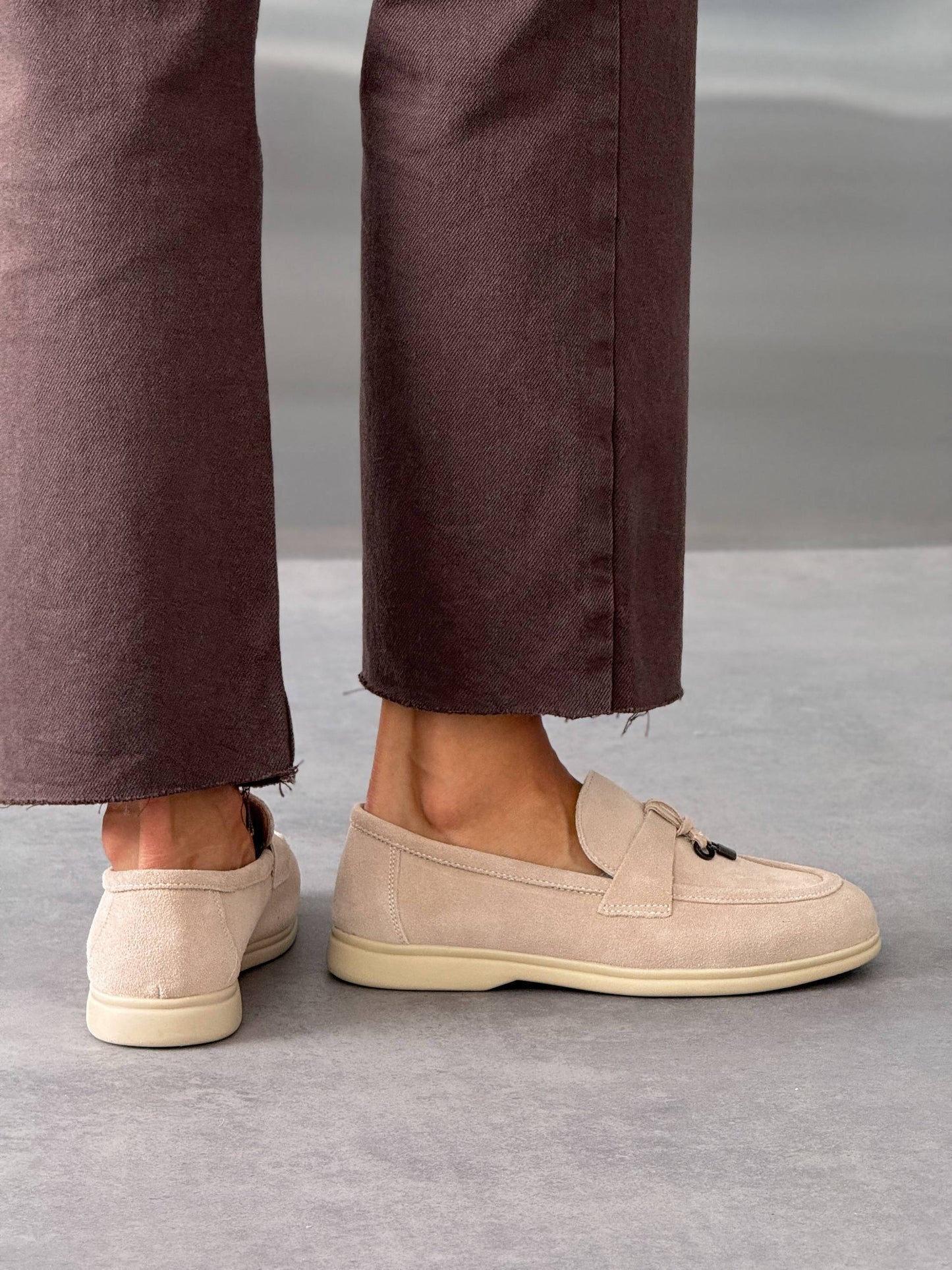 Лофери на кожен день, бежевий