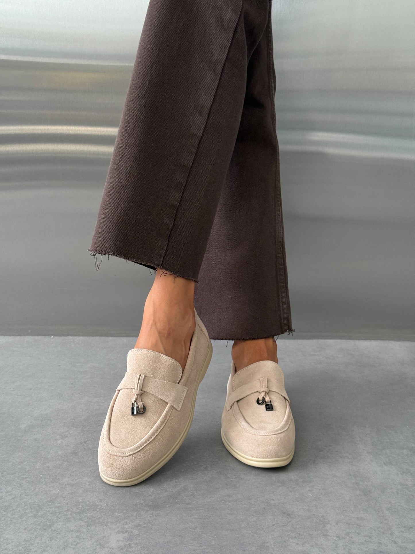 Лофери на кожен день, бежевий