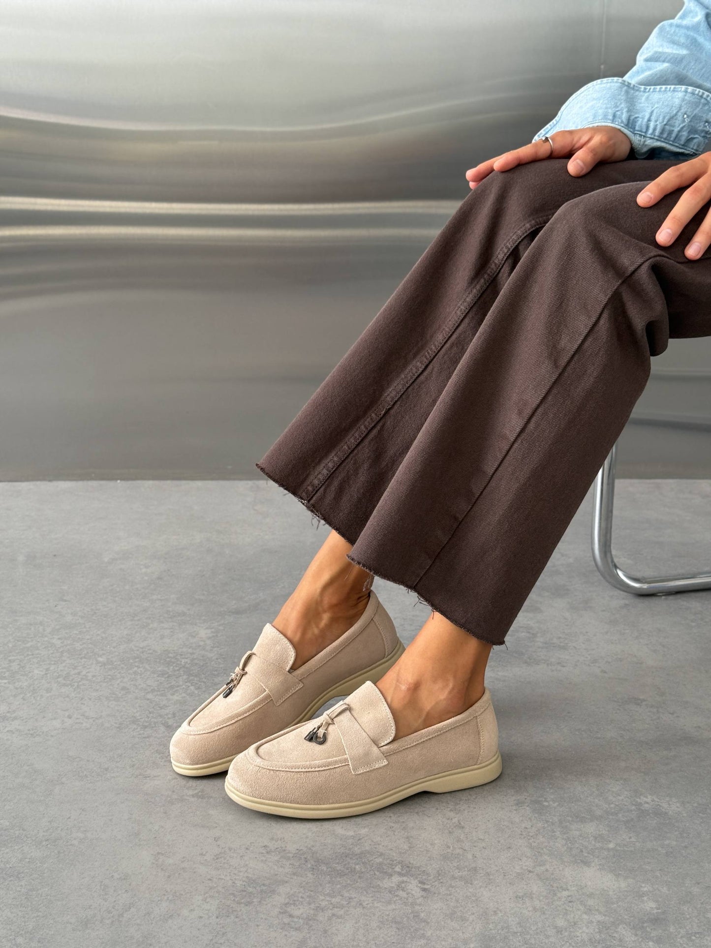 Лофери на кожен день, бежевий