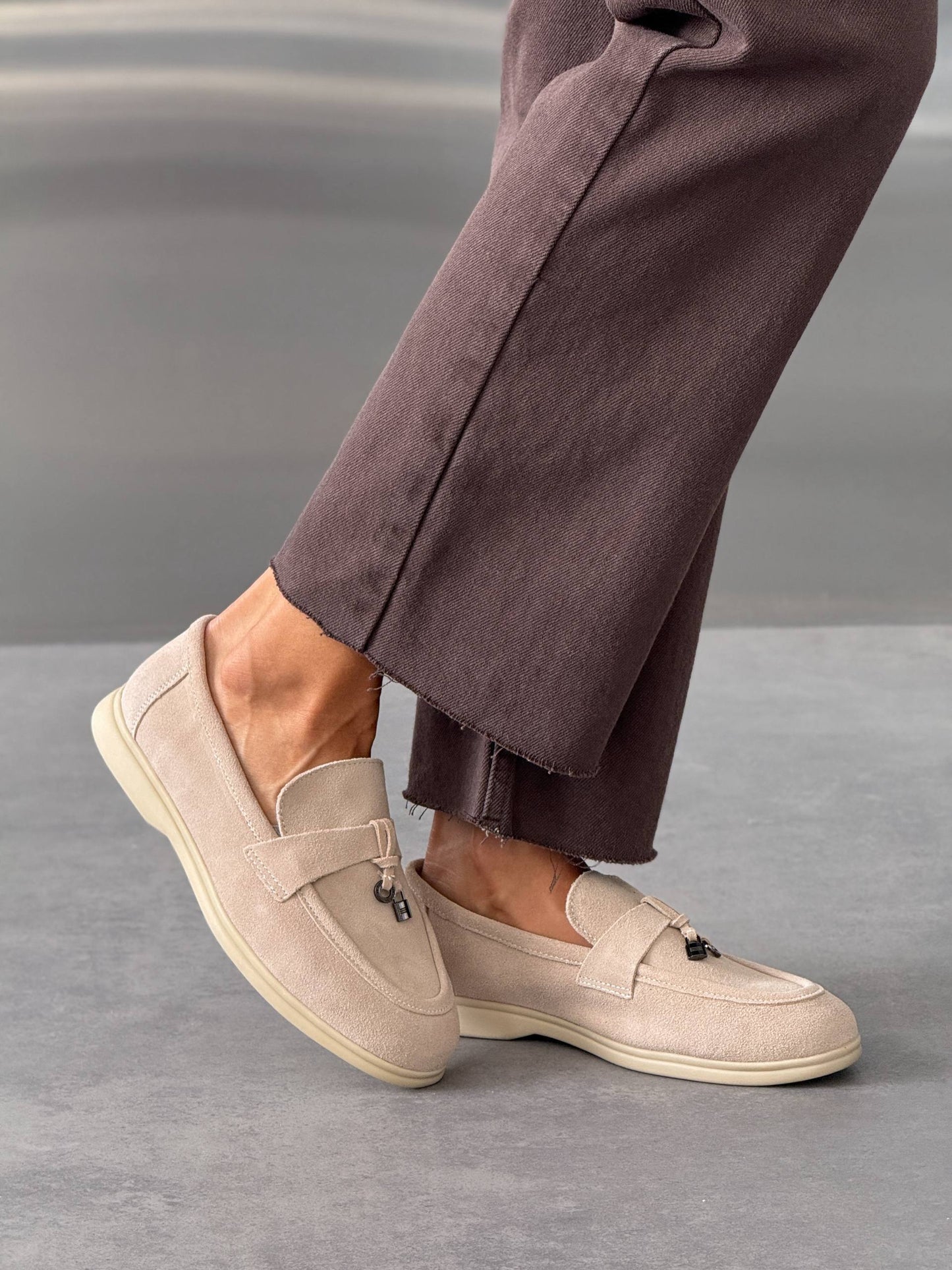 Лофери на кожен день, бежевий