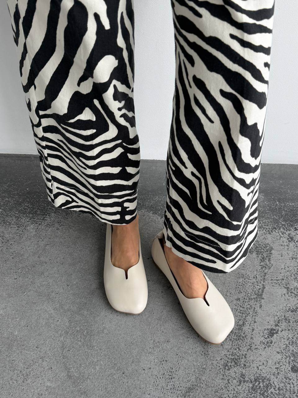 Балетки з анатомічним носиком, світлий бежевий