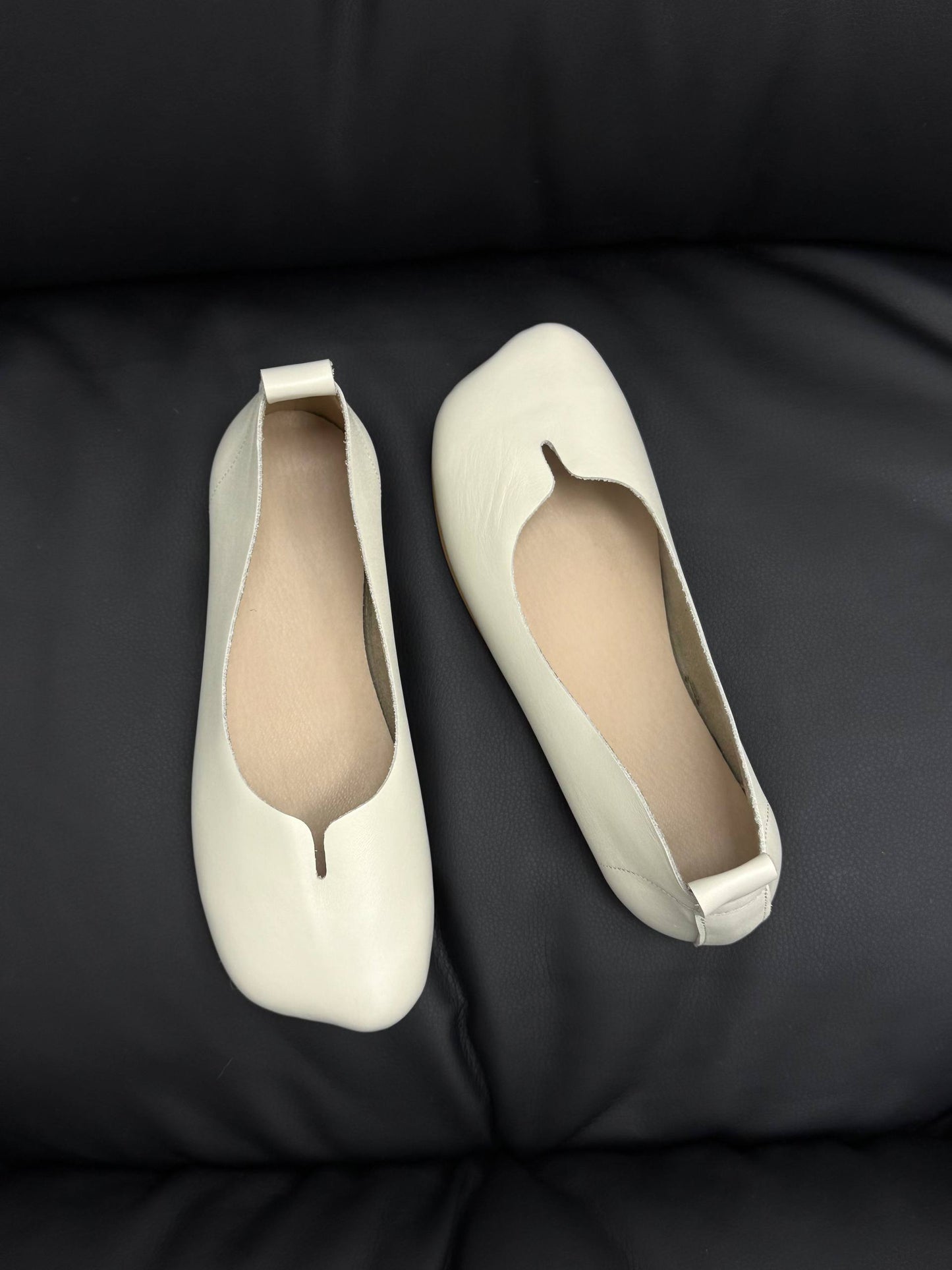 Балетки з анатомічним носиком, світлий бежевий