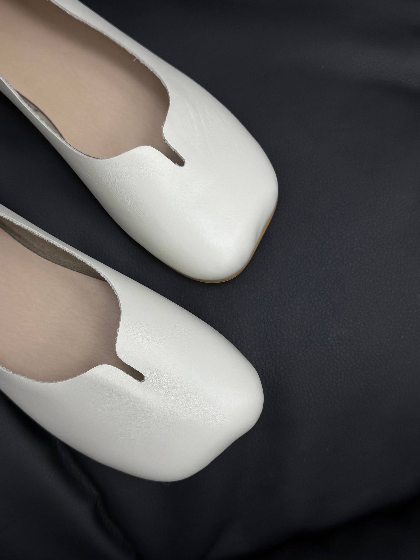 Балетки з анатомічним носиком, світлий бежевий