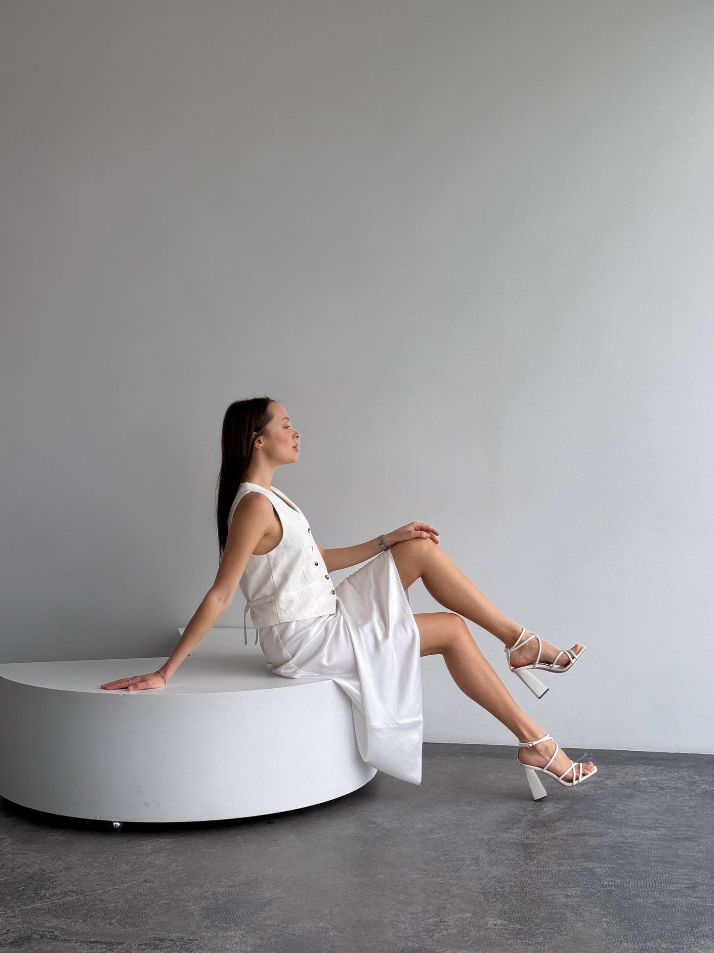 Босоніжки "Vika", білий