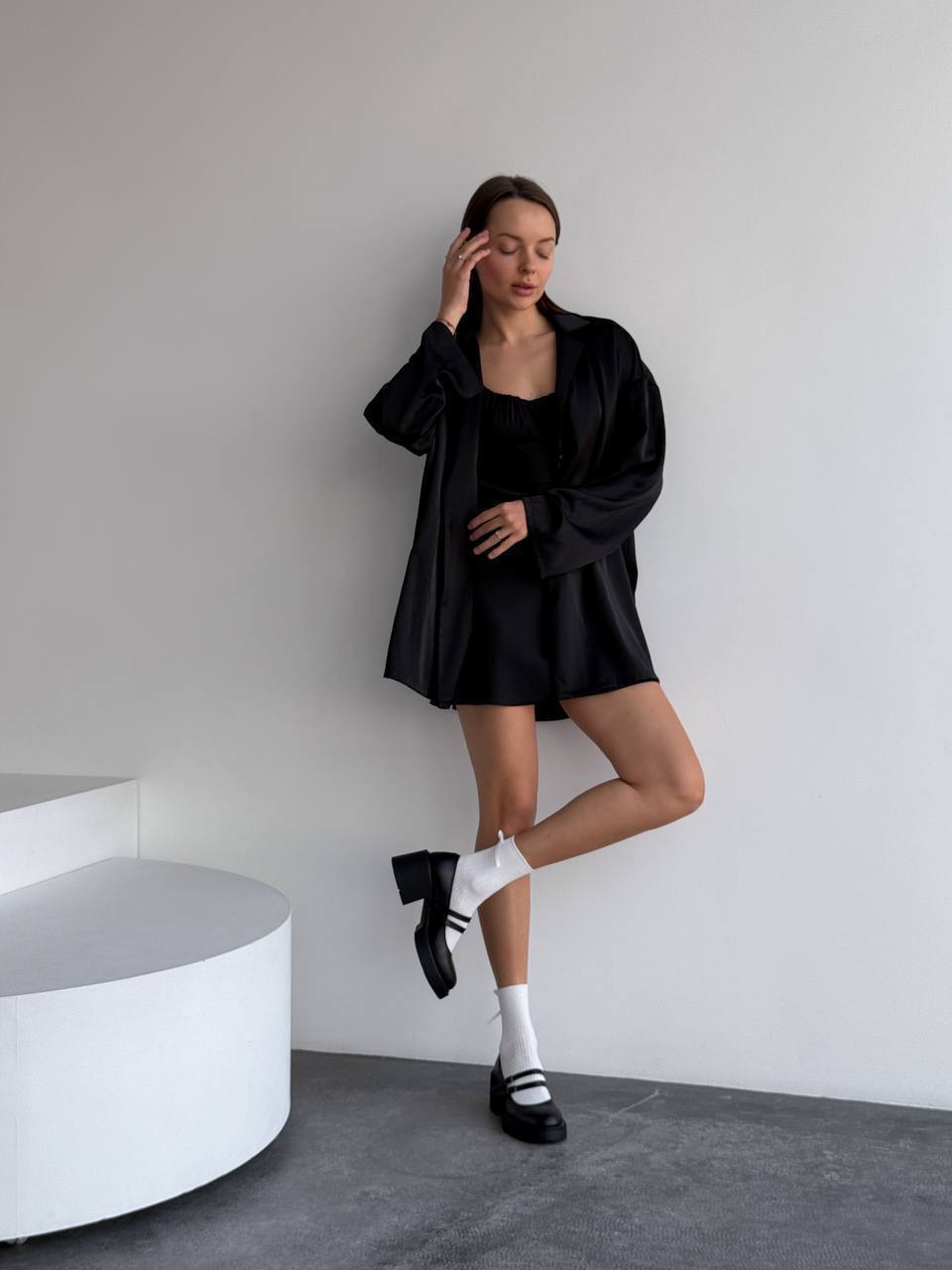 Туфлі з ремінцями, чорний