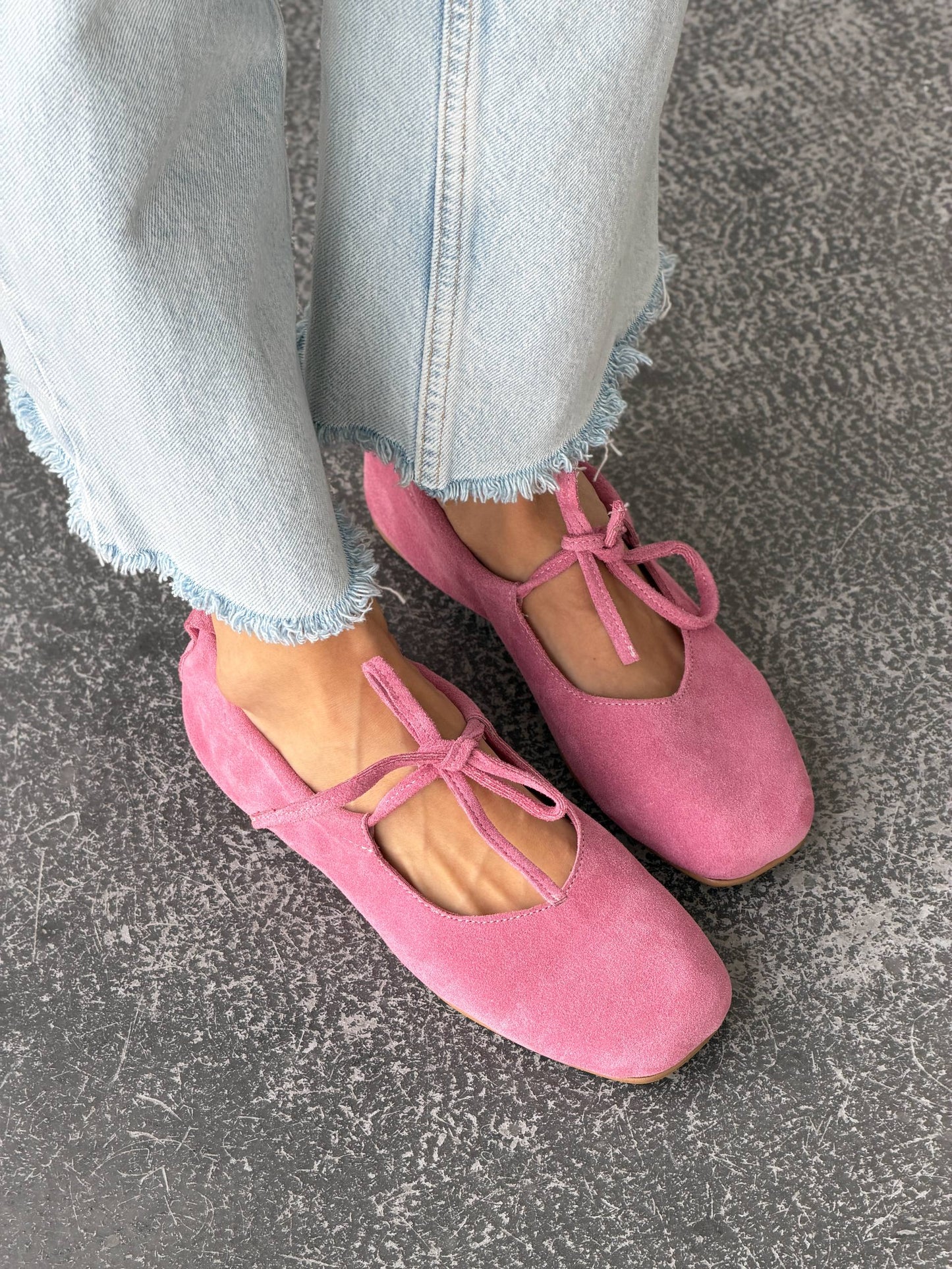 Балетки з анатомічно-розширеним носиком, рожевий
