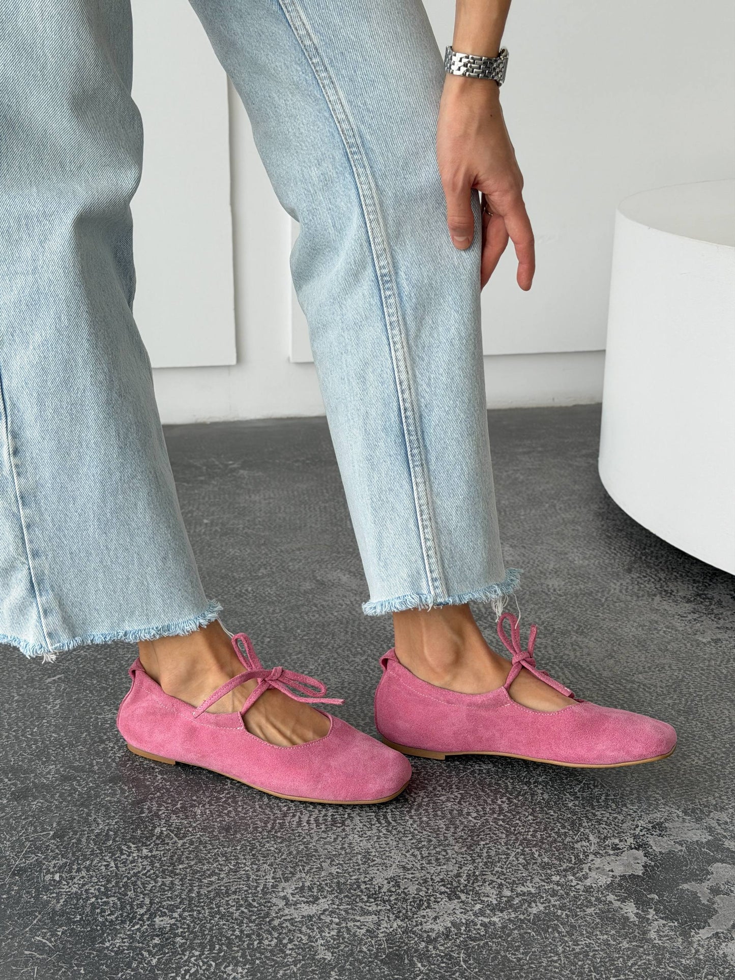 Балетки з анатомічно-розширеним носиком, рожевий