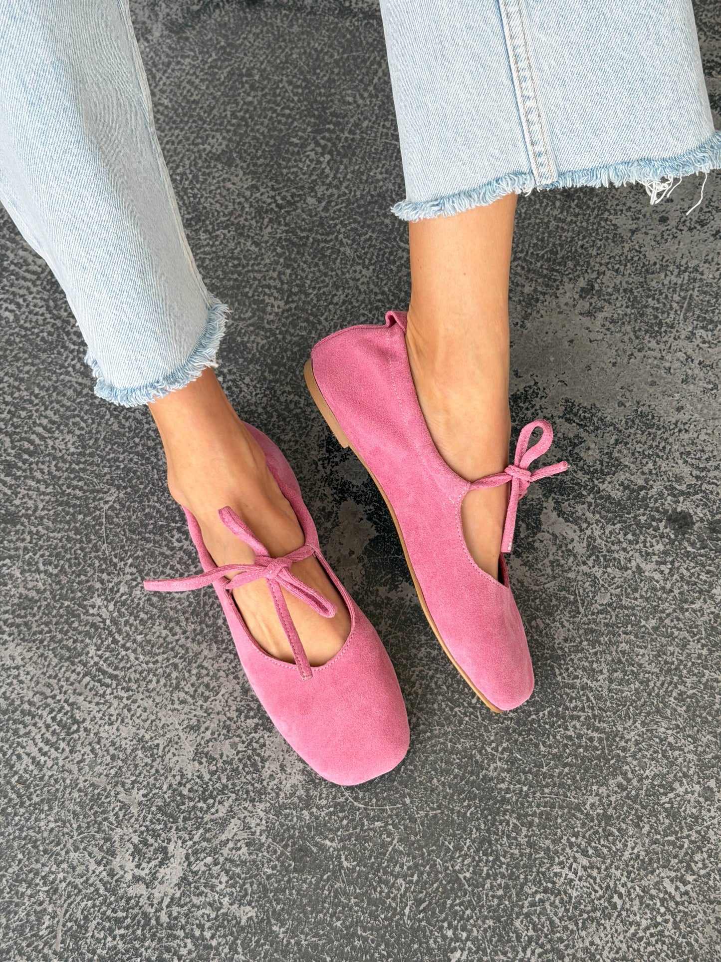 Балетки з анатомічно-розширеним носиком, рожевий