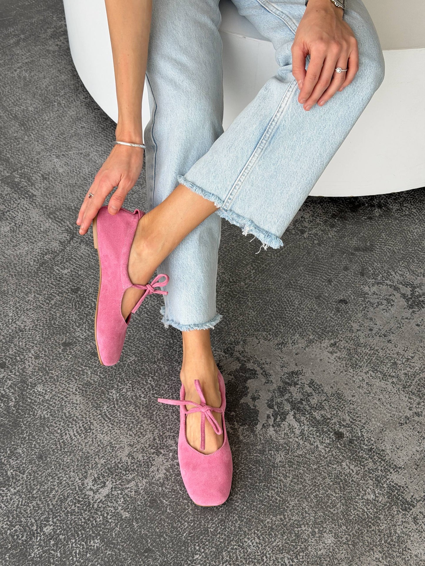 Балетки з анатомічно-розширеним носиком, рожевий