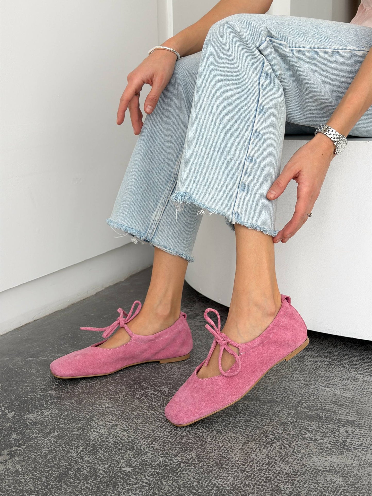 Балетки з анатомічно-розширеним носиком, рожевий