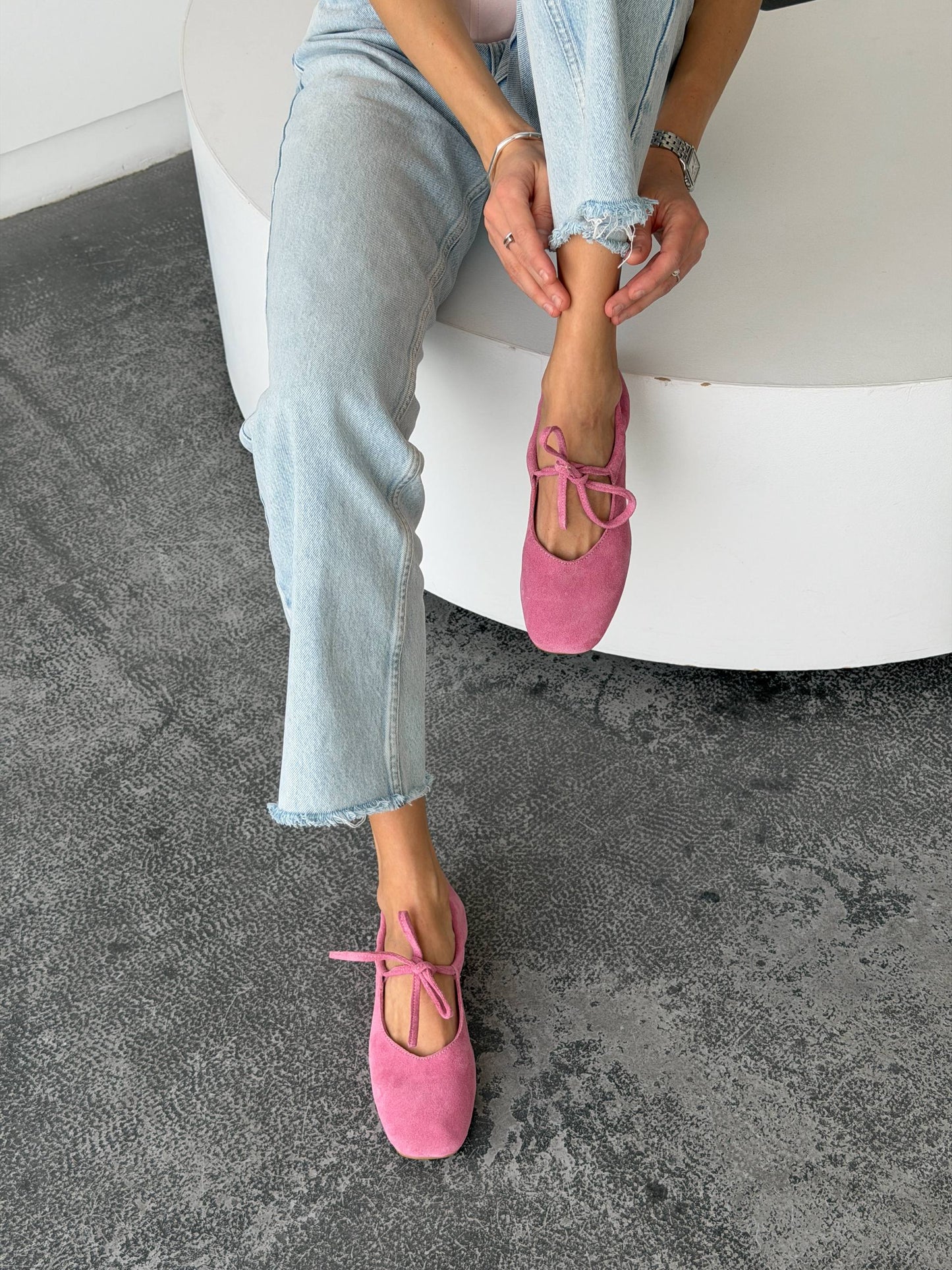 Балетки з анатомічно-розширеним носиком, рожевий
